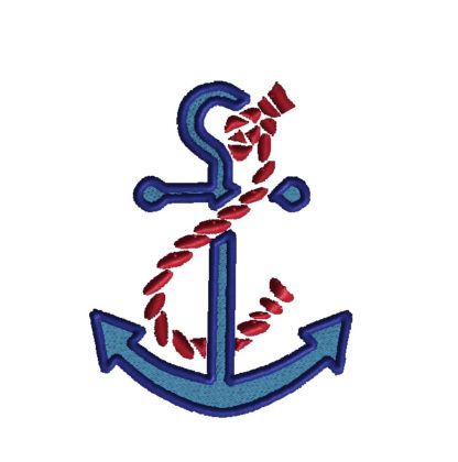 Anchor and Rope Applique
