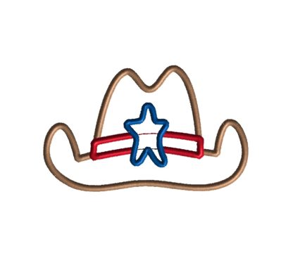 Cowboy Hat Applique Design