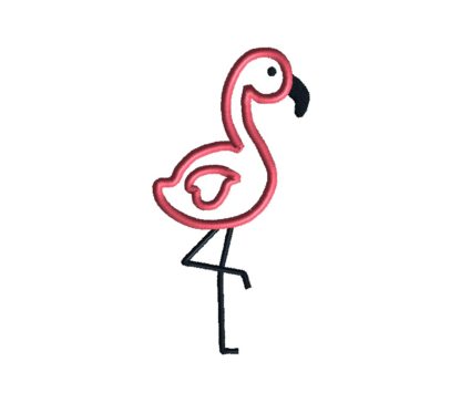 Flamingo Applique Design