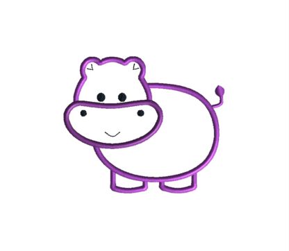 Hippo Applique Design