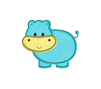 Hippo Applique Design