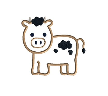 Cow Applique Design-295