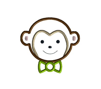 Monkey Boy Applique Design
