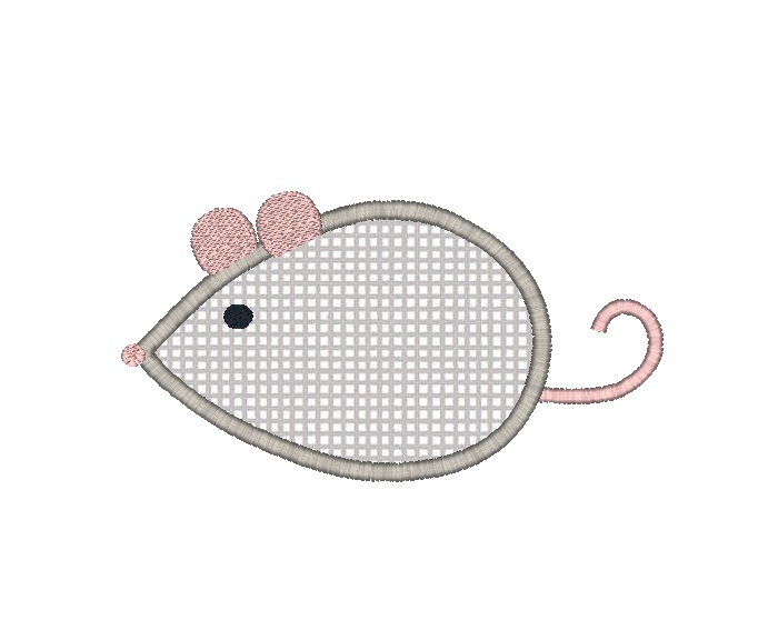Mouse applique design Mouse applique design