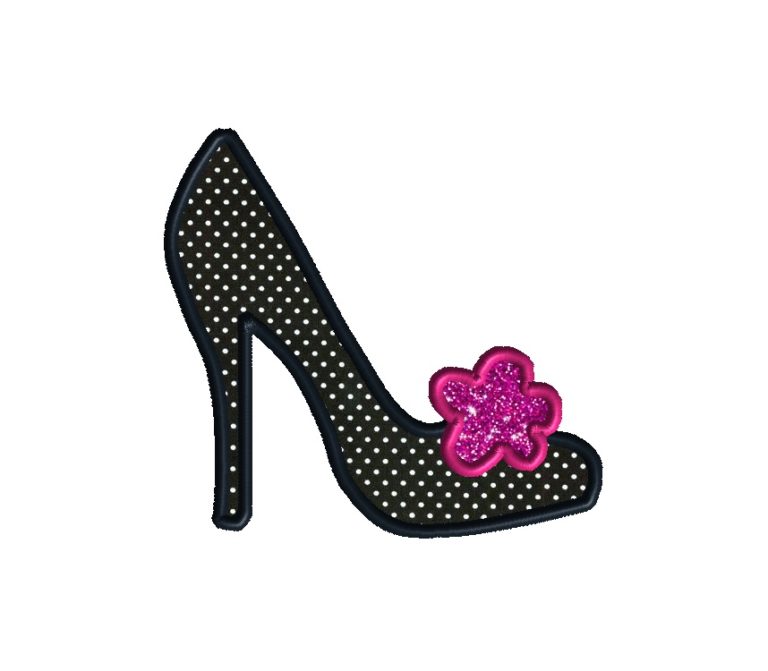 Ooo La La High Heel Shoe Applique Design