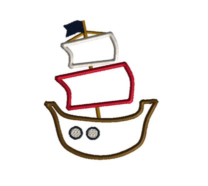 Pirate Ship Applique Design