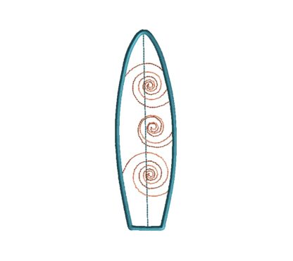 Surfboard Applique Design
