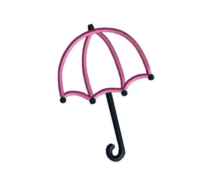 Umbrella Applique Design