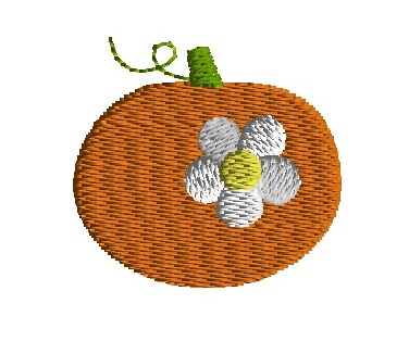 mini pumpkin w flower