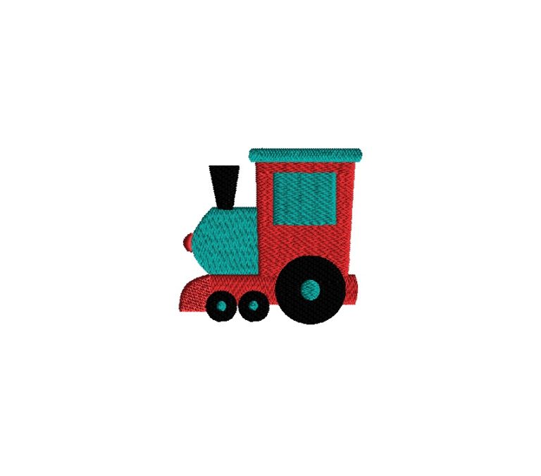 Mini Train Embroidery Design