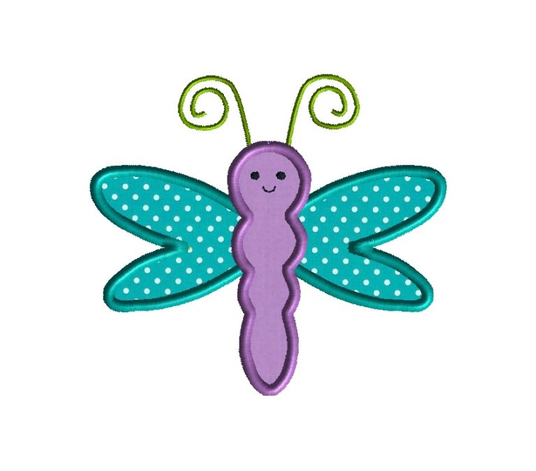 Dragonfly Applique Machine Embroidery Design