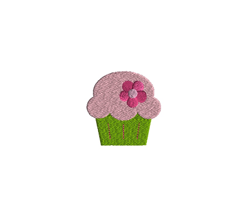 Mini Cupcake Embroidery Design