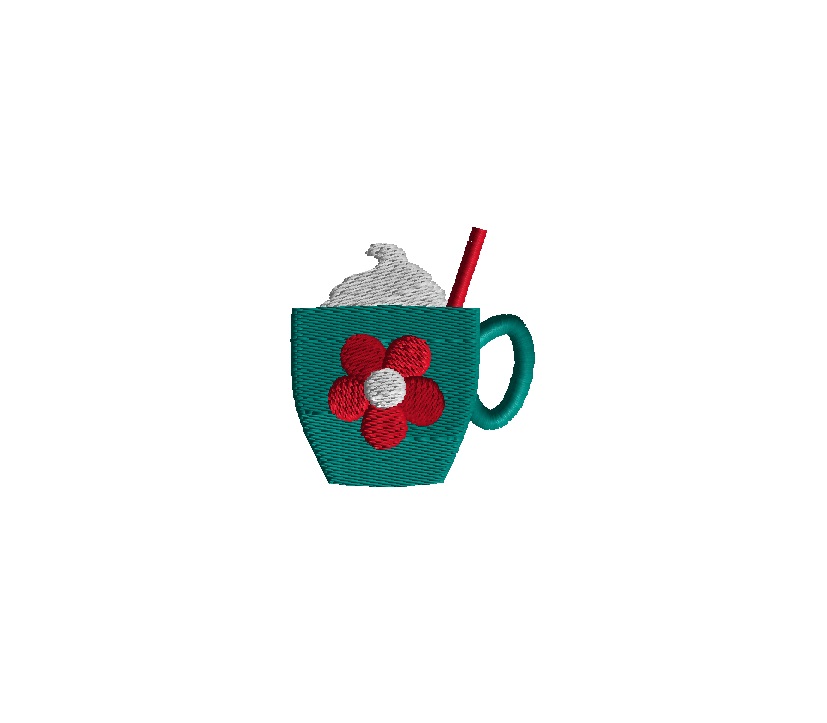 Mini Mug Embroidery Design