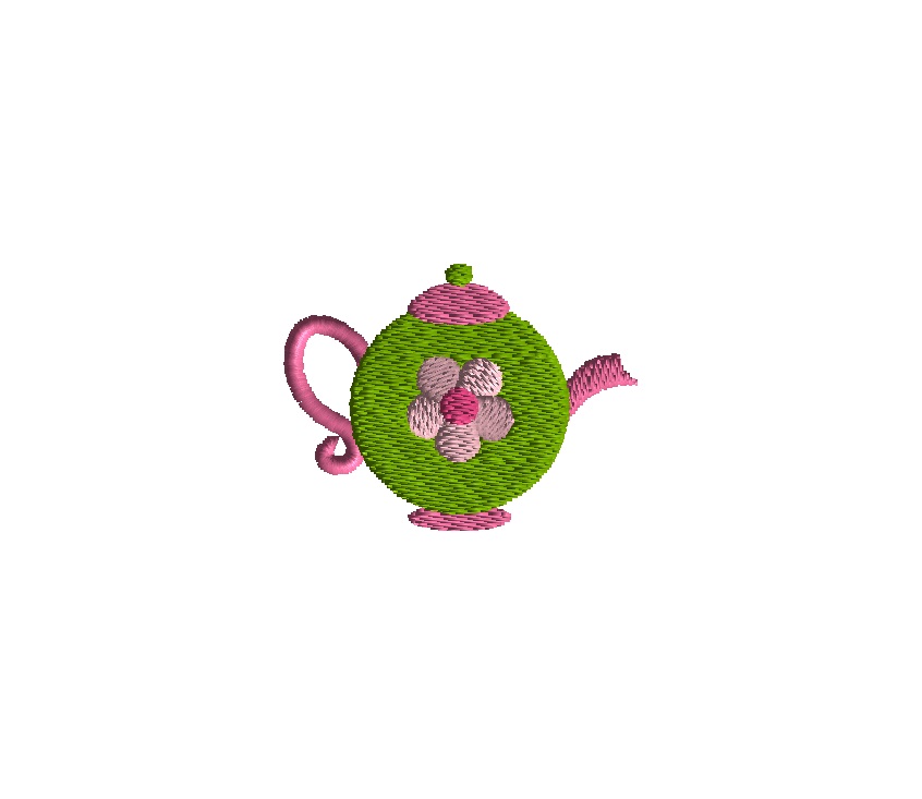 Mini Teapot Embroidery Design