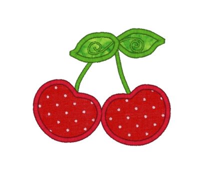 Red Cherries Applique Design