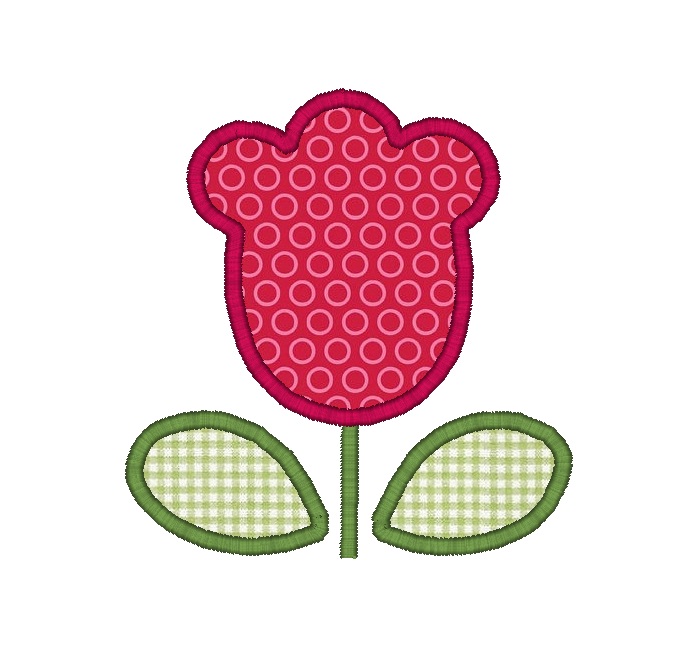 Tulip Applique Machine Embroidery Design