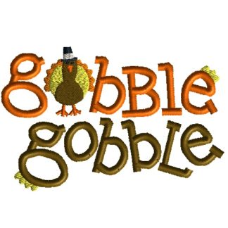 Gobble Gobble Embroidery Design