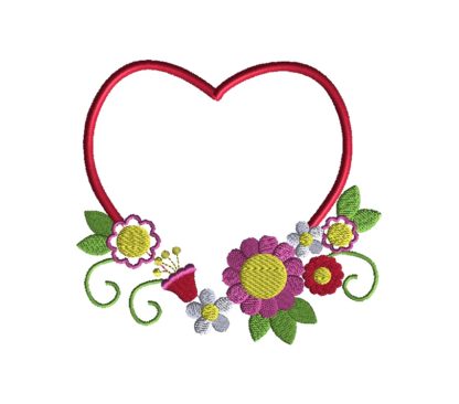 Heart Frame II Embroidery Design