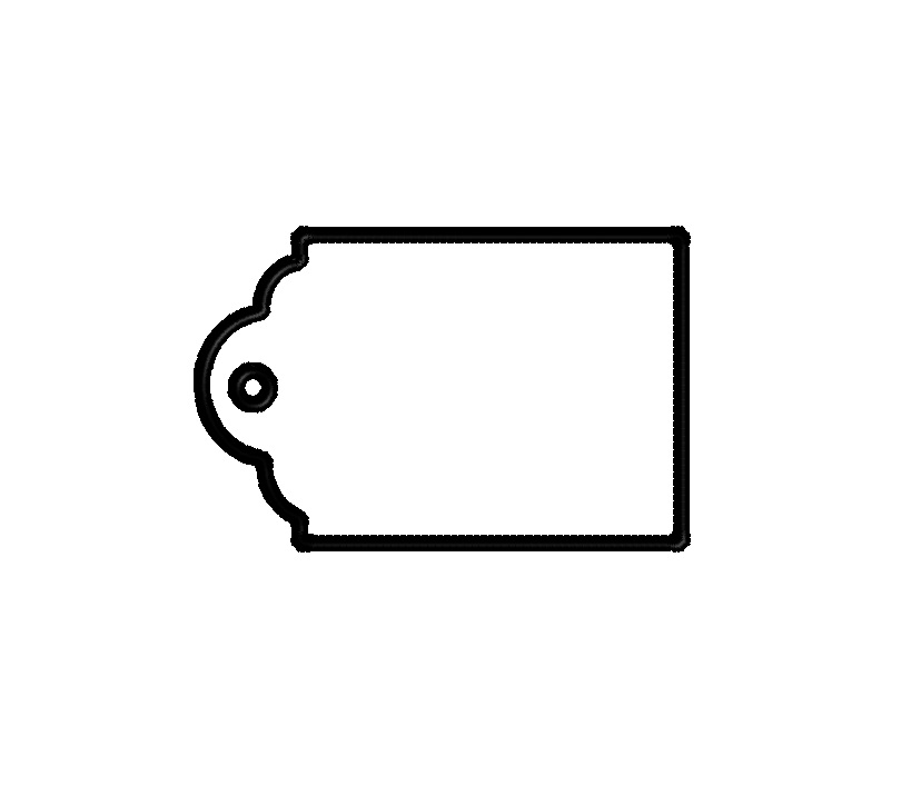 Price Tag Frame Applique Design