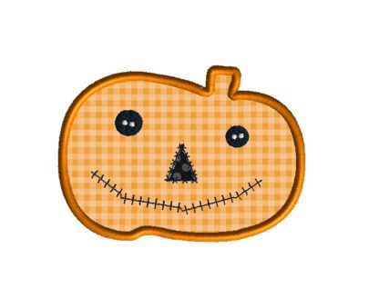 Pumpkin Applique Design Jack O Lantern