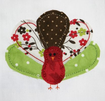 Raggy Turkey Applique Design