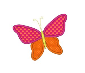 Whimsy Butterfly Applique Design