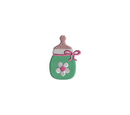 Mini Baby Bottle Machine Embroidery Design Girl