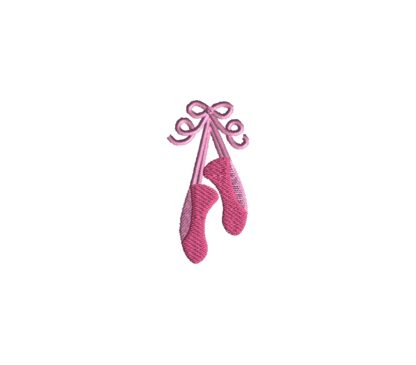 Mini Baby Ballet Slippers Embroidery Design
