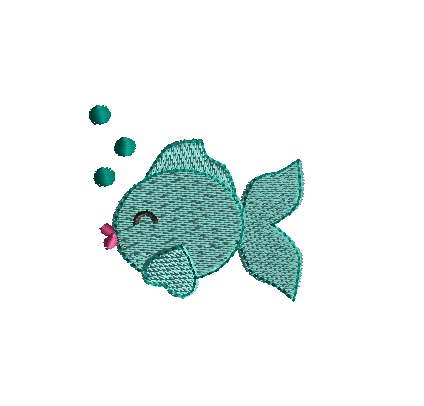 Mini Fish Machine Embroidery Design - 3 sizes - pets