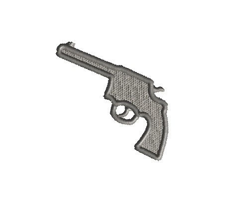 Mini Pistol Machine Embroidery Design - 3 sizes - gun