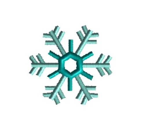 Swirl mini snowflakes SET of 4, winter snowflake 4 types, swirl and curl  frozen Christmas snow machine embroidery designs assorted sizes