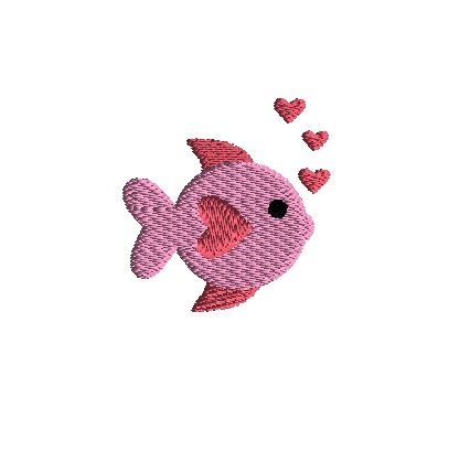 Machine Embroidery Designs Applique Love applique Valentines Days Fish Couple- Valentines Day  embroidery Fish embroidery