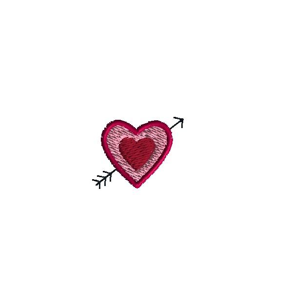 3 sizes Instant Download Girl with a Heart Embroidery Design Valentine's Day Embroidery File