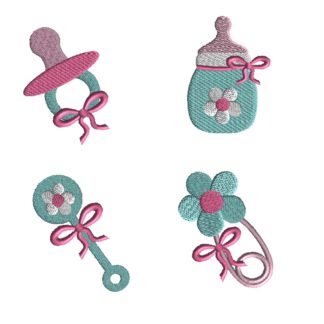 Mini Baby Girl Embroidery Set
