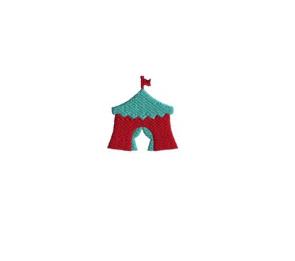 Mini Circus Tent Embroidery Design