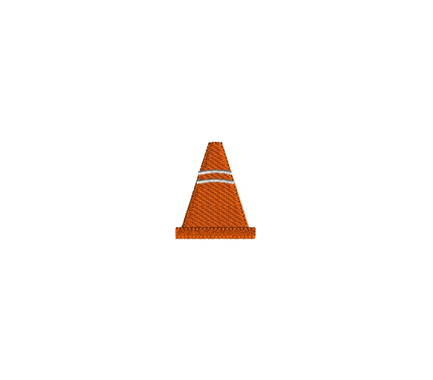 Mini Construction Cone Machine Embroidery Design