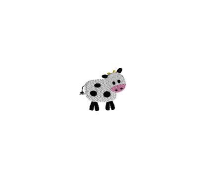Mini Cow Embroidery Design