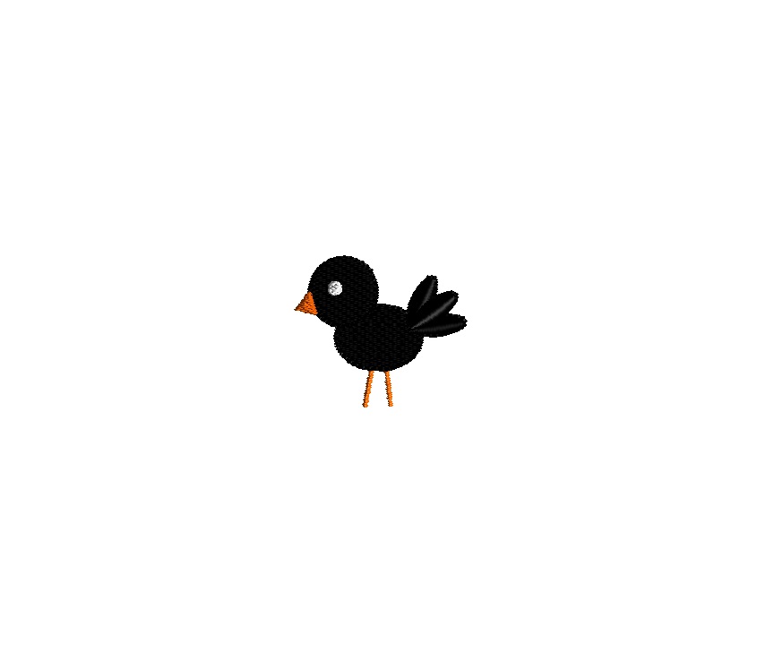 Mini Crow Embroidery Design Mini Crow Embroidery Design