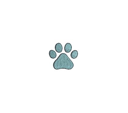 Mini Dog Paw Print Embroidery Design