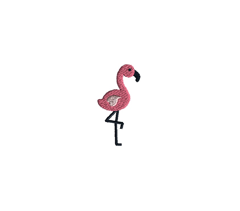 Mini Flamingo Machine Embroidery Design 3 sizes Embroidery flamingo pink embroiderydesigns designs zoom machine