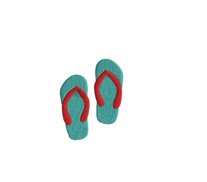 Mini Flip Flops Embroidery Design