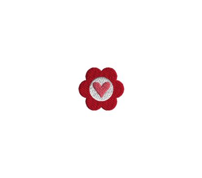 Mini Heart Flower Embroidery Design