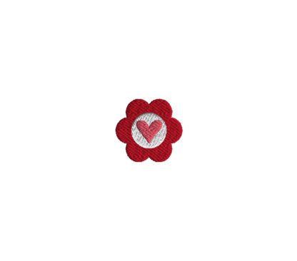 Mini Heart Flower Embroidery Design