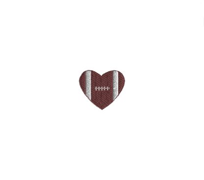 Mini Heart Football Embroidery Design