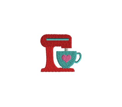 Mini Kitchen Mixer Embroidery Design