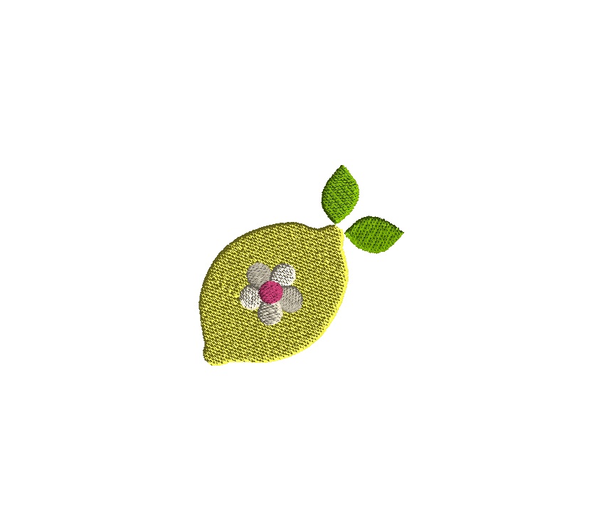 Mini Lemon Embroidery Design Mini Lemon Embroidery Design