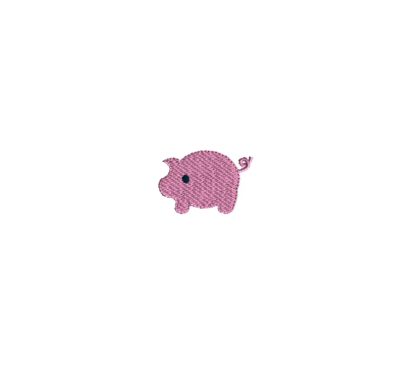 Mini Piggy Embroidery Design