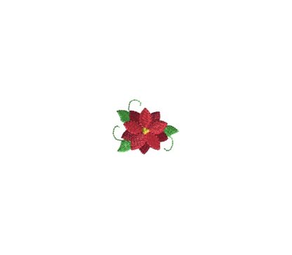 Mini Poinsettia Embroidery Design