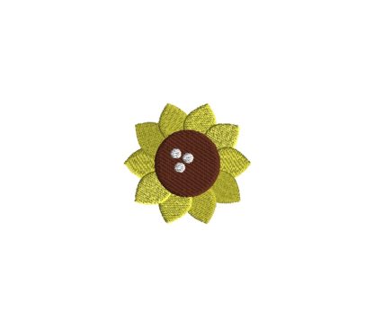 Mini Sunflower Embroidery Design
