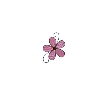 Mini Swirl Flower Embroidery Design
